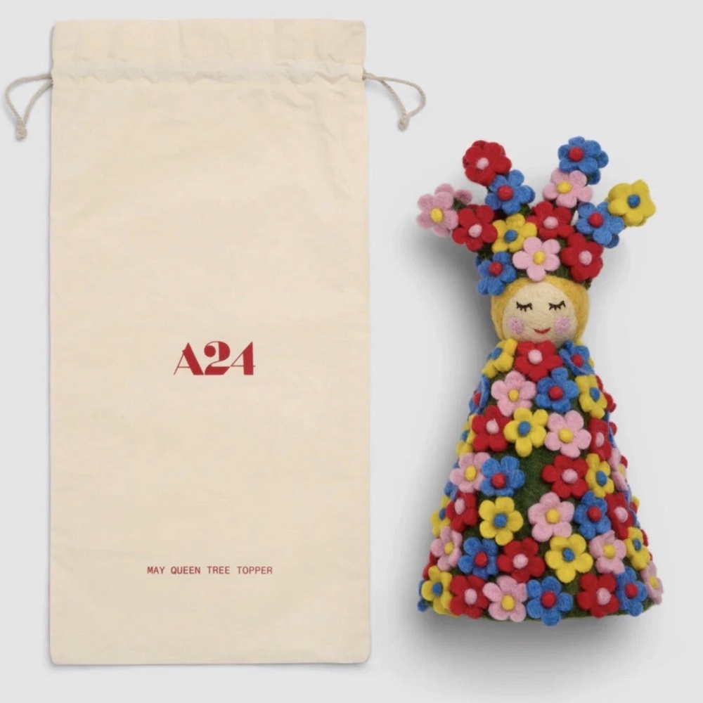 A24 Midsommar May Queen Xmas Tree Topper, Felted Wool, Florence Pugh